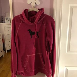 Black dog turtleneck sweatshirt